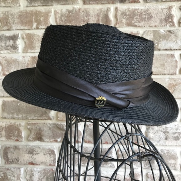 Other - Montique Black Hat Wide Brim Fedora Fashion NWOT